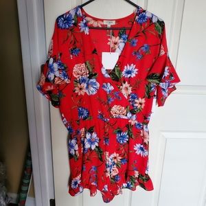 UMGEE NWT Red Dress Boutique Romper